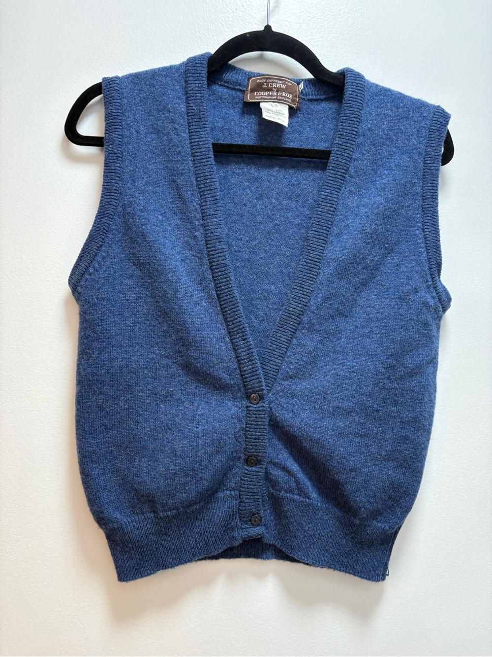 J. Crew 100% Wool V-Neck Button-Front Sweater Vest - Grandpacore Acadamia